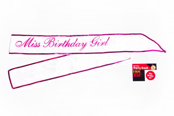 Miss birthday girl sash