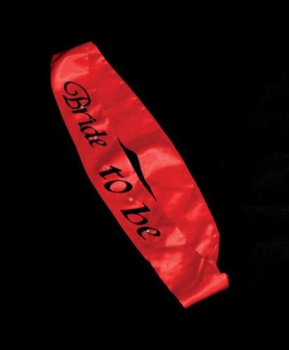 Bachelorette Bride To Be Flashing Sash Red