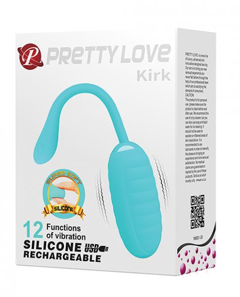 Pretty Love Kirk Liquid Silicone Remote Egg Vibrator Blue