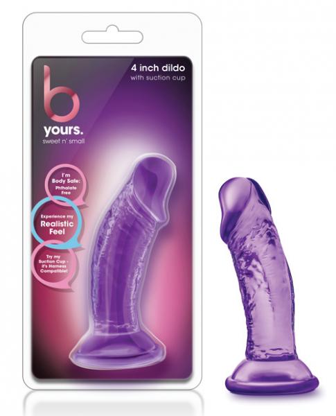 Sweet N Small 4 inches Dildo Suction Cup Purple