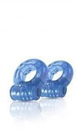 Stay Hard Vibrating Cock Rings 2 Pack Blue