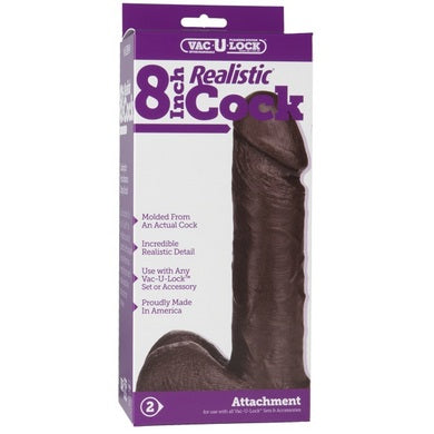 Vac-U-Lock 8 inches Realistic Dildo