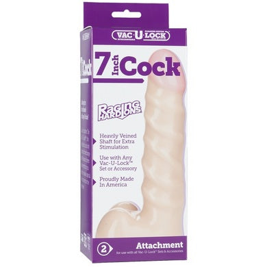 Vac-U-Lock 7'' Raging Hard-Ons Cock - Beige