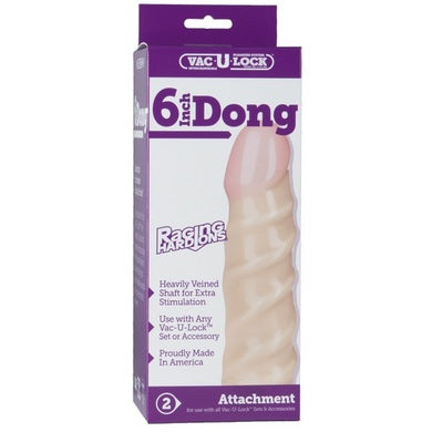 Vac-U-Lock 6'' Raging Hard-Ons Dong - Beige