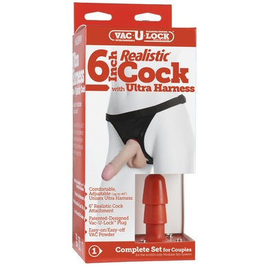 Vac-U-Lock 7'' Realistic Dildo with Ultra Harness