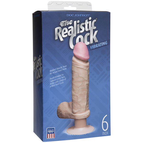 Vibro Realistic Dildo 6 inch - Beige