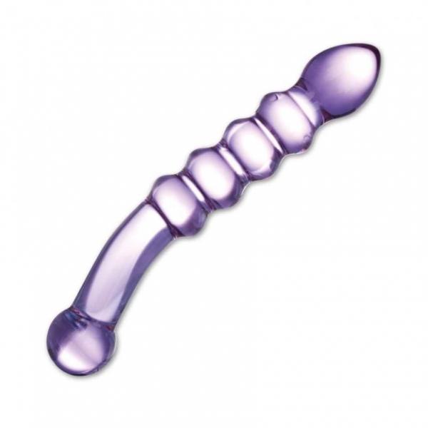 Glas Purple Rain 9 In. Ribbed Dildo