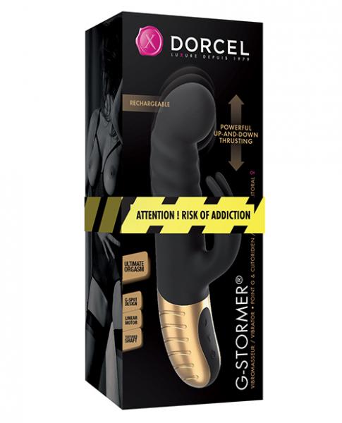 Dorcel G-Stormer Thrusting G-Spot Rabbit Vibrator Black Gold