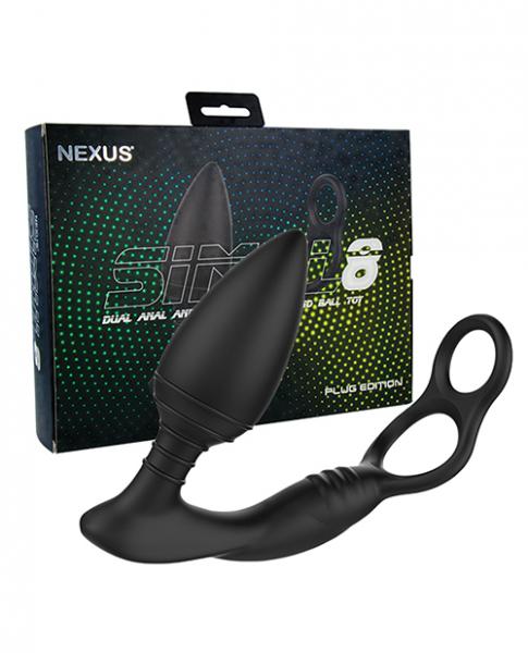 Nexus Simul8 Plug Cock Ring Anal Plug Black