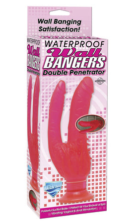 Waterproof Wall Bangers Double Penetrator - Pink