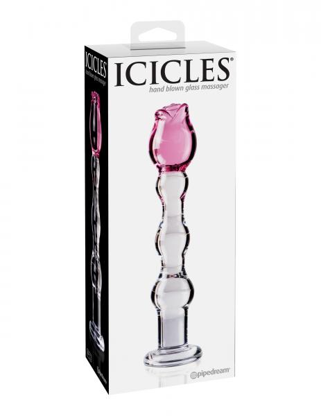 Icicles No.12 Pink Clear Glass Wand