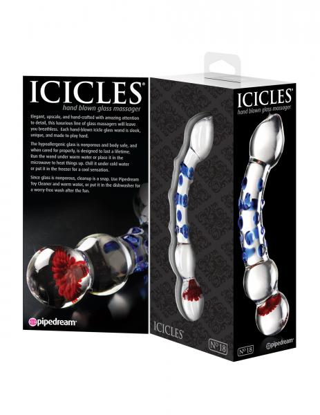 Icicles No. 18 Hand Blown Glass Massager