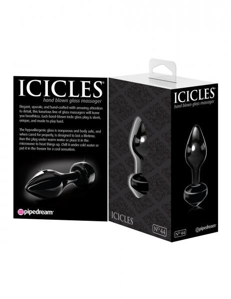 Icicles #44 Black Glass Butt Plug