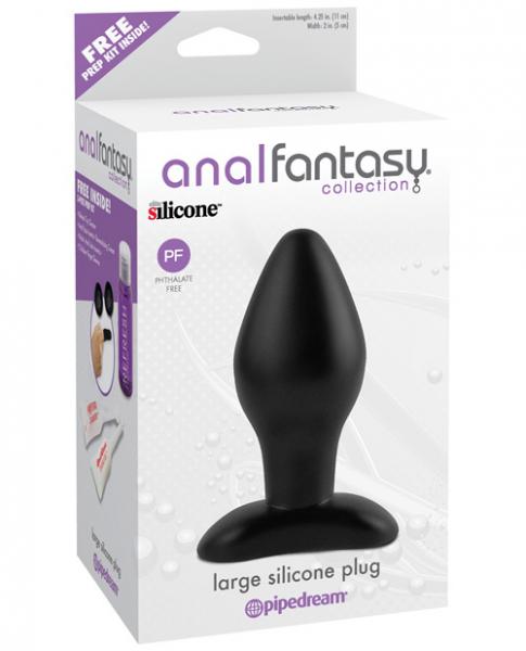 Anal Fantasy Large Silicone Plug Black