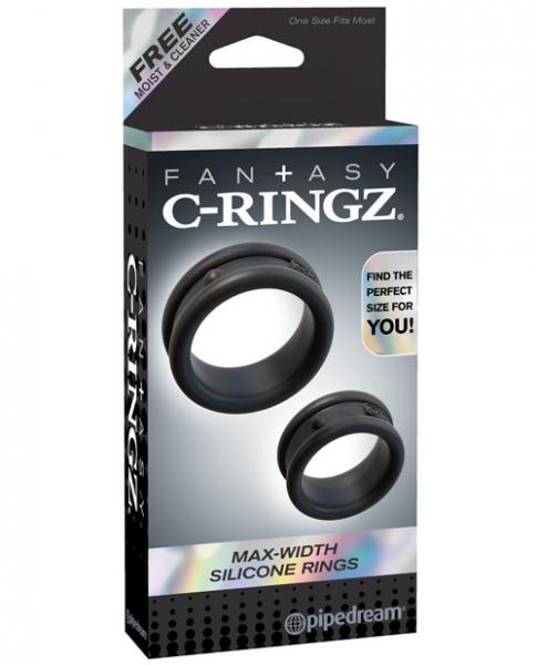 Fantasy C-Ringz Max Width Silicone Rings Black