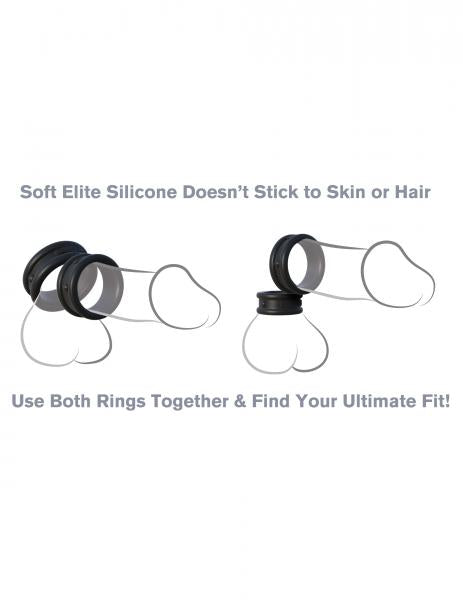 Fantasy C-Ringz Max Width Silicone Rings Black