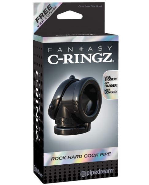 Rock Hard Cock Pipe Cock and Ball Gear- Black