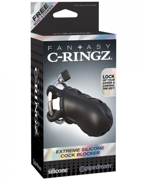 Fantasy C-Ringz Extreme Silicone Cock Blocker Black