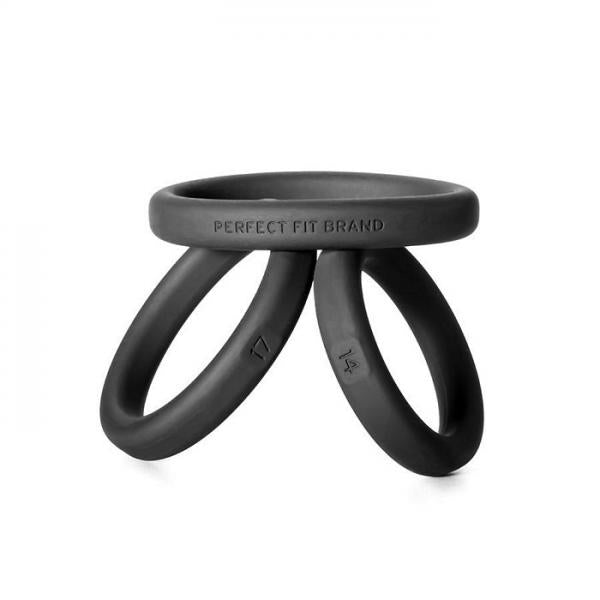 Xact-Fit 3 Ring Kit S/M/L Black Silicone