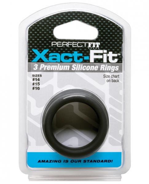 Xact-Fit Cockring 3 Ring Kit S/M Black