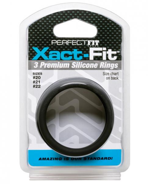 Xact-Fit 3 Ring Kit L/XL Black Silicone