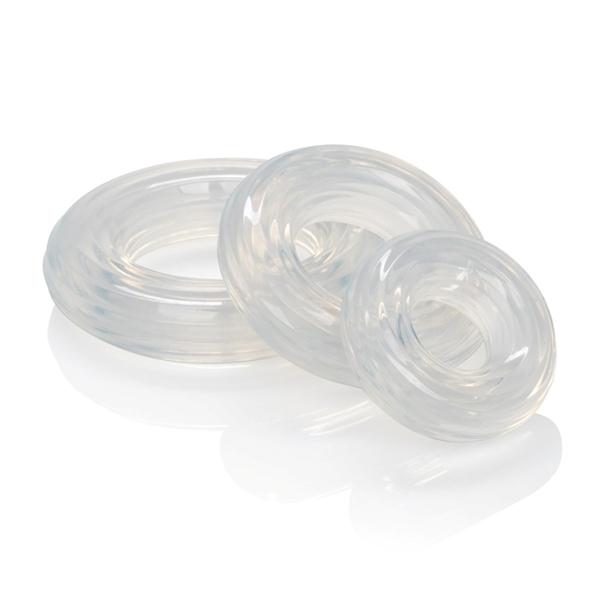 Premium Silicone Ring Set Clear Pack Of 3