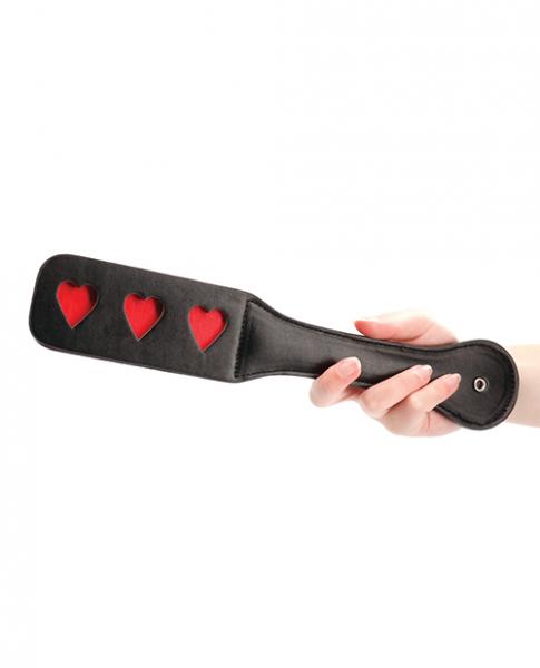 Ouch Hearts Impression Paddle Black