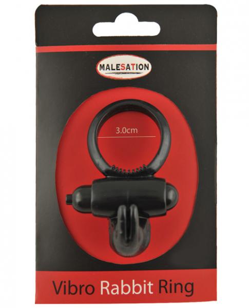 Malesation Vibro Rabbit Ring Black