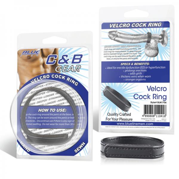 C & B Gear Velcro Cock Ring Black