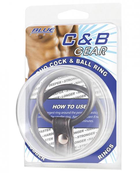 C & B Gear Duo Cock And Ball Ring Black