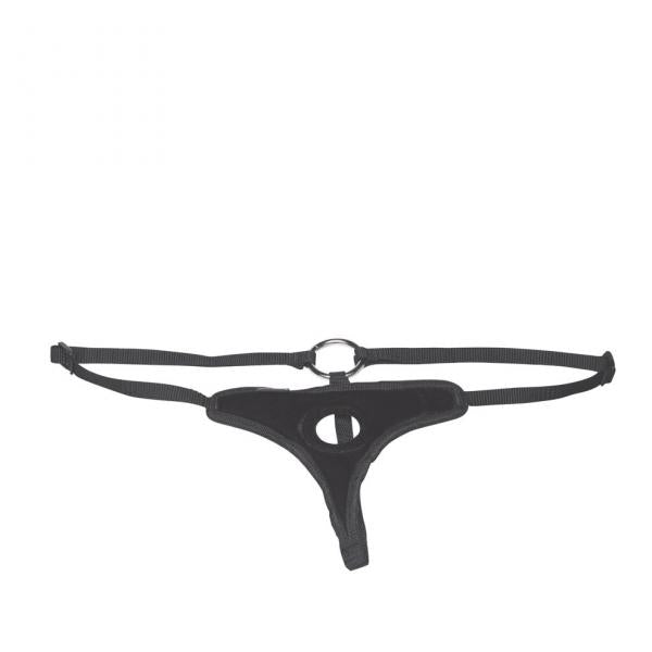 Lux Fetish Black Velvet Bikini Strap On O/S