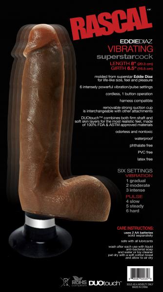 Eddie Diaz Duotouch 6X Vibrating Dildo