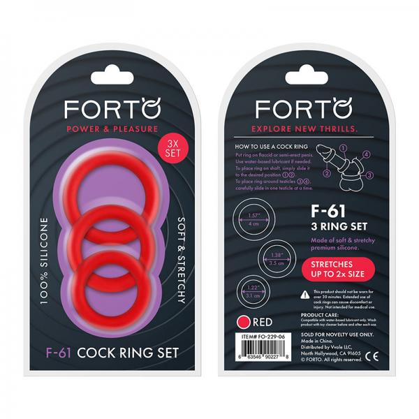 Forto F-61: 3 Piece C-ring Set 100% Silicone