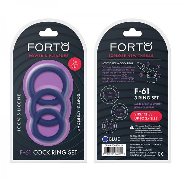 Forto F-61: 3 Piece C-ring Set 100% Silicone