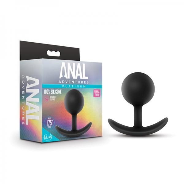 Anal Adventures Platinum - Silicone Vibra Plug - Black