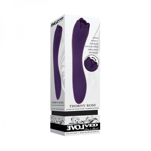 Evolved Thorny Rose Rechargeable Silicone Purple