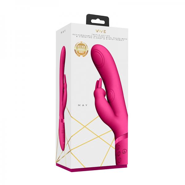 Vive May Dual Pulse-wave & Vibrating C-spot & G-spot Rabbit  Pink