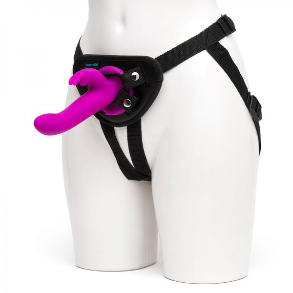 Happy Rabbit Vibrating Strap-on Harness Set Purple