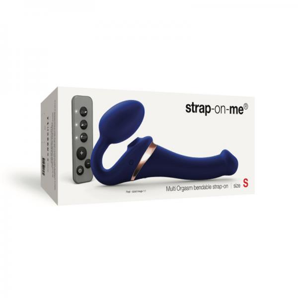 Strap On Me Multi Orgasm Bendable Strapless Strap On Small - Night Blue