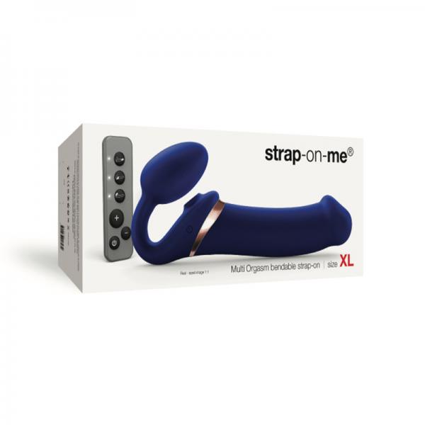 Strap On Me Multi Orgasm Bendable Strapless Strap On Extra Large - Night Blue