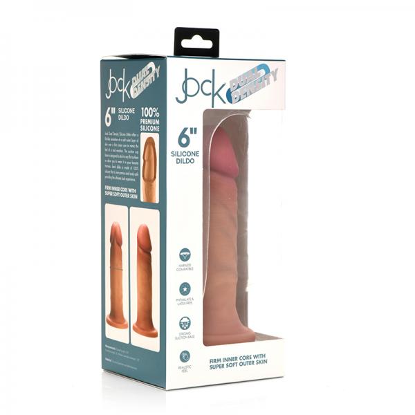 Jock Dual Density Silicone Dildo 6in Light