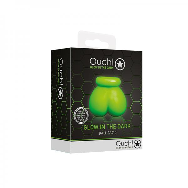 Ouch! Glow Ball Sack - Glow In The Dark - Green