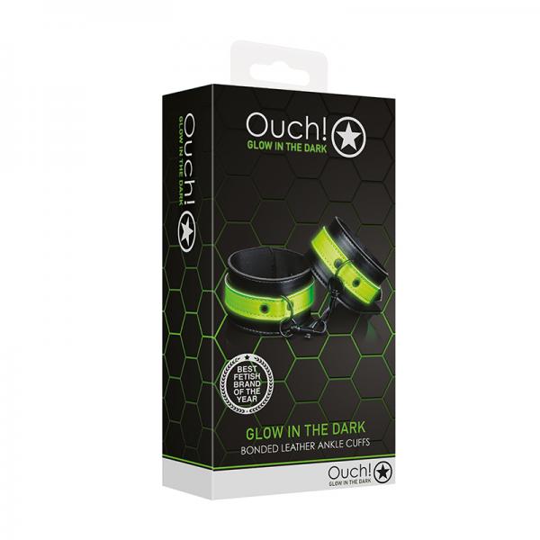 Ouch! Glow Handcuffs - Glow In The Dark - Green