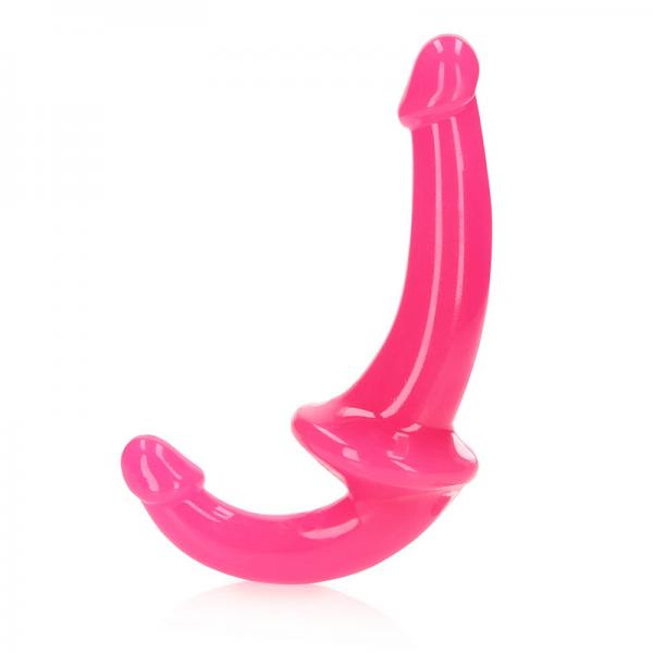 Shots Realrock 6'' Strapless Strap On Glow In The Dark - Neon Pink