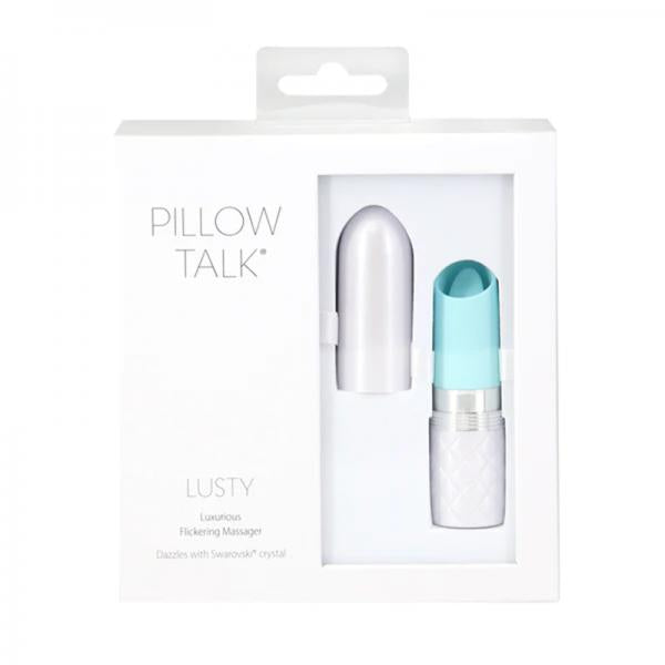 Pillow Talk Lusty Flickering Lipstick Massager Teal