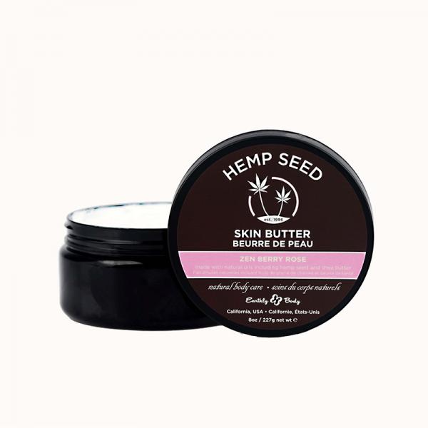 Earthly Body Hemp Seed Skin Butter Zen Berry Rose 8 Oz.