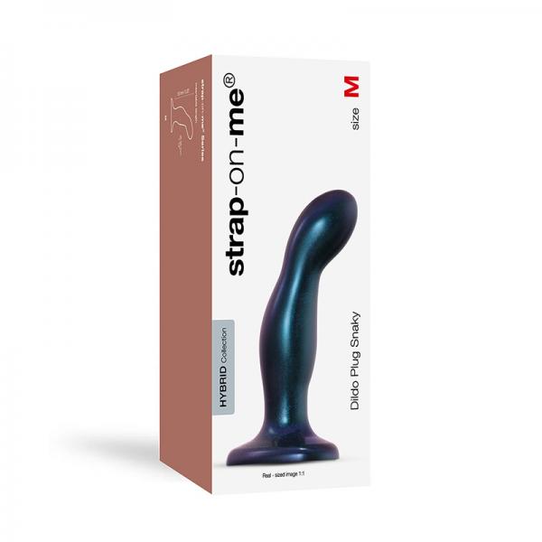 Strap-on-me Hybrid Collection Dildo Plug Snaky Metallic Blue M