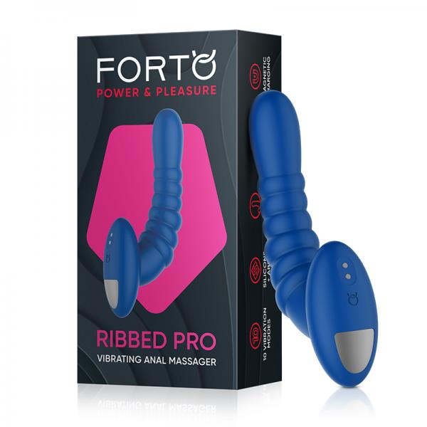 Forto Ribbed Pro Vibrating Massager Blue