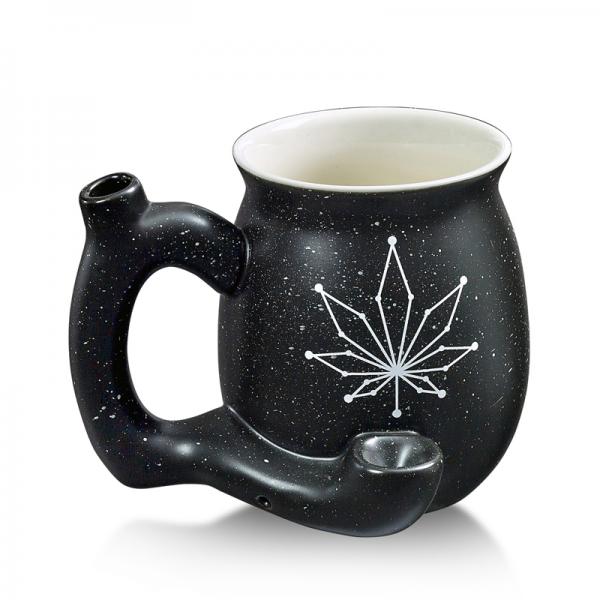 Fashioncraft Matte Black With White Constellation Leaf Roast & Toast Mug