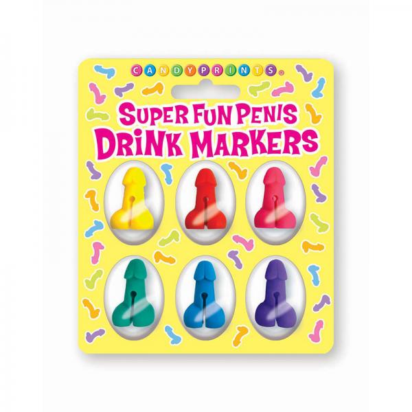 Super Fun Penis Drink Markers 6-piece Set